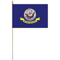 Navy 12" x 18" Staff-Mounted Polyester